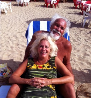 My wife and I posing for a beach shot!